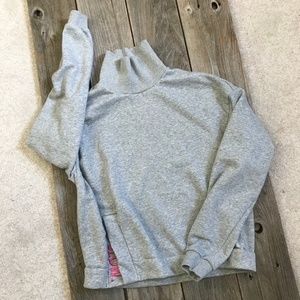 "Go Slow" Cropped Turtleneck Sweatshirt Side Split